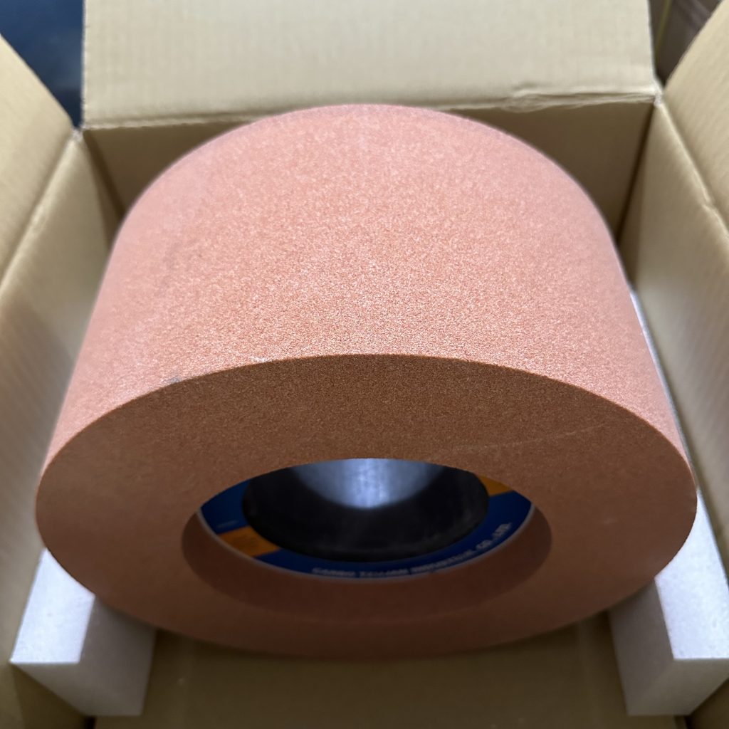 type 12 hardened 38a white alumina centerless grinding wheel, wear resistant 305×150×120mm